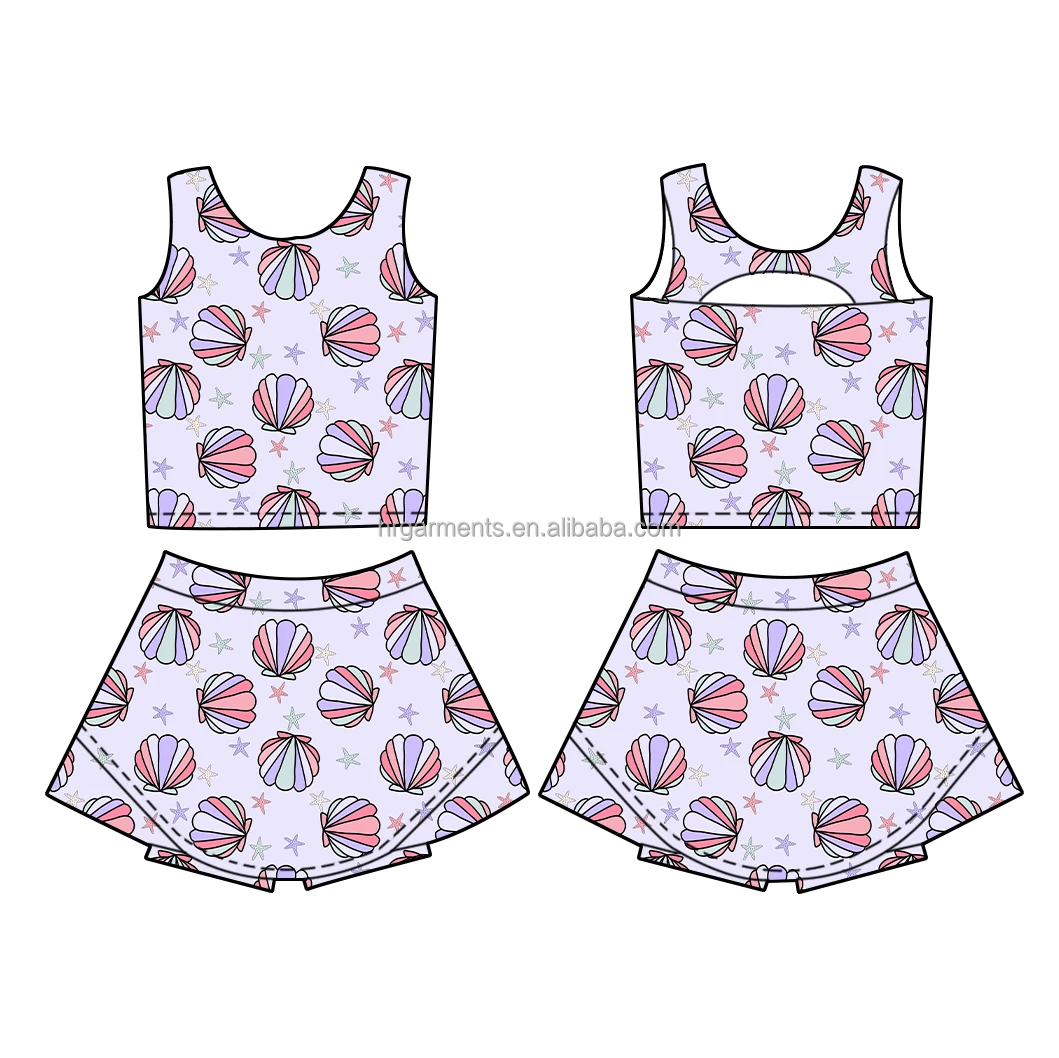 Casual Toddler Girl Sportswear Yoga Suit Customized Sprout Printing Kids Clothing Sets Elastic Waist Anti-Bacterial Front Logo - Image 6
