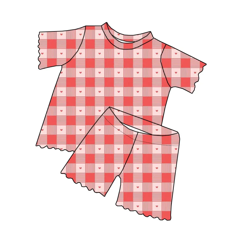 Newly Arrived Children's Short-sleeved Short-pants Set with Lace Design and Custom Pattern - Children's Clothing Set - Image 4