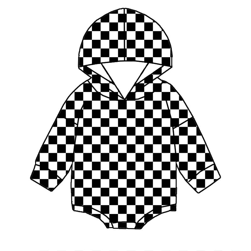 Trendy Kids Clothes Fall Halloween Baby Boys Loose Style Custom Printed Hooded One Piece Romper - Image 6