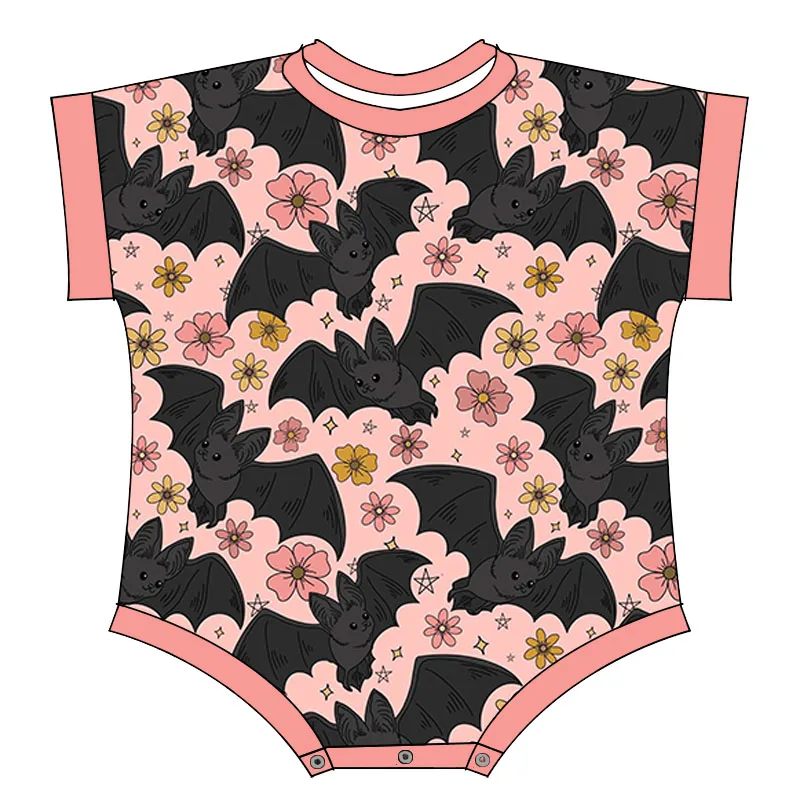 New Arrival Short Sleeve Baby Romper Loose Style Round Neck Soft Halloween Print Girl Jumpsuit Summer Fall Kids Clothing - Image 6