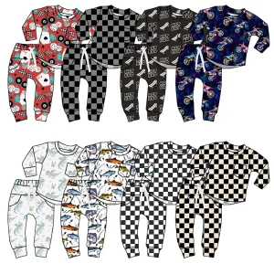 Newest  Boy Clothing Custom Design Curvy Hem  Long Shirt with Harem Joggers Two Pieces Boys Day Wear Sets