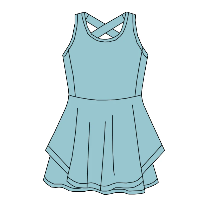 New Arrivals of Summer Sleeveless Dress for Girls, Custom-made in Various Colors, Suitable for Sports, Tennis and Yoga. - Image 4