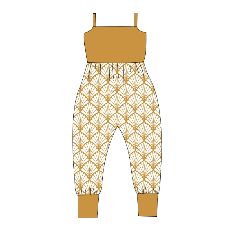 Tank Top Kids Jumpsuits Custom Printings Spring Summer Clothing Soft Cotton Fabric Children Jumpsuit - Image 2