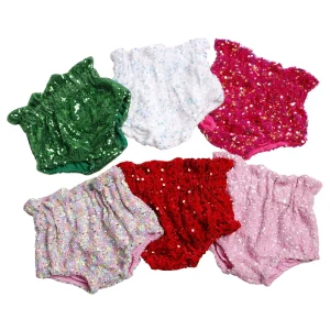 New Arrivals Kids Sequin Beautiful Bloomers Shorts Baby Girls Glittering Ruffle Bloomers for Summer
