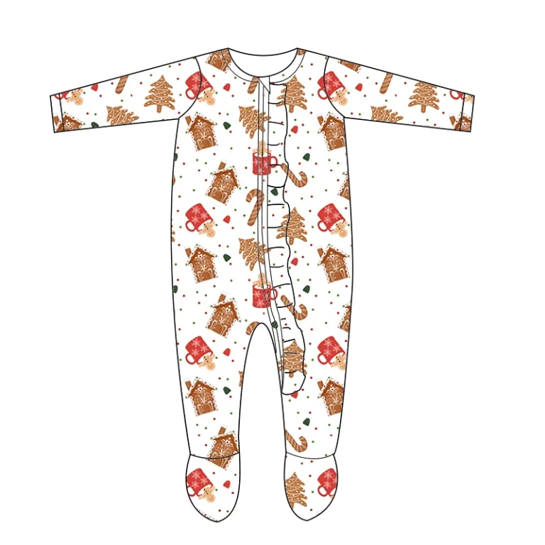 Rts Pajamasclothing Kidsbaby Rompers Bamboo Ethical Manufacturing Supporting White-Label M