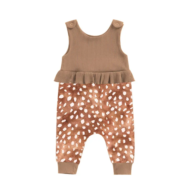 Factory Wholesale New Arrival Toddler Romper Baby Girl Cute Soft Clothes Kids Jumpsuit Sleeveless Children Jumpsuit Autumn - Image 3