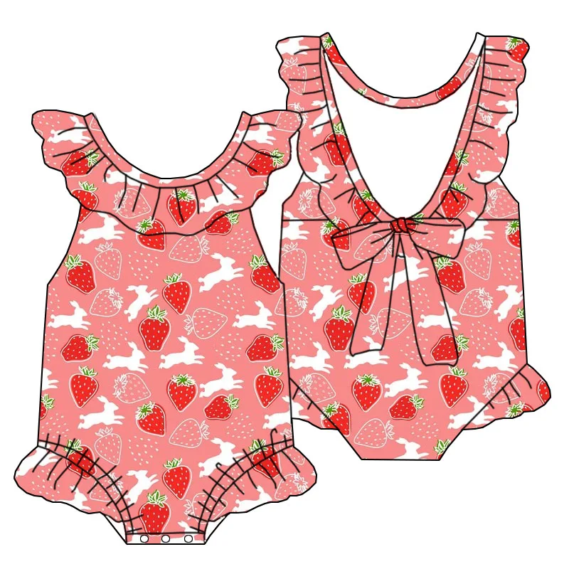Summer Girls' Beach Custom-made Swimsuits with Built-in Sun protection - High-quality Children's Swimming Suits - Image 4