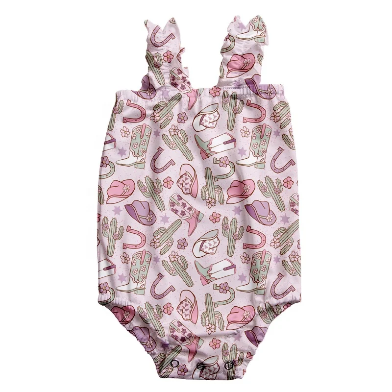 OEM ODM Newborn Infant Toddler Girls Clothes Printing Fabric Romper Boutique Custom Summer Baby Clothing - Image 6