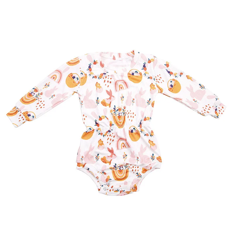 New Arrival Newborn Baby One Piece Romper Long Sleeve Round Neck Milk Silk Fabric Western Spring Girl Leotard - Image 6