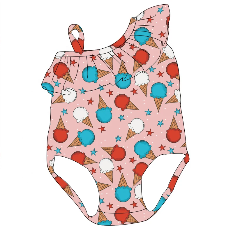 Wholesale Girls One Piece Low MOQ Summer Swimwear Beach Bathing Swimsuit Baby Fashion Design Sweet Swimsuit - Image 4