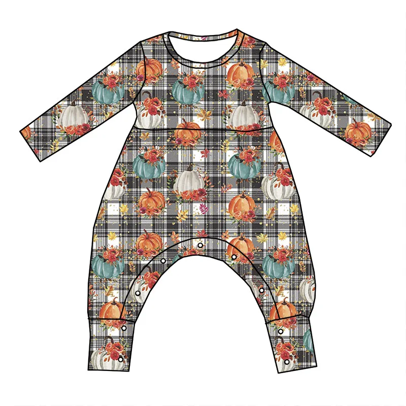 Western Newborn Baby Boutique Kids Girls Clothing Long Sleeve Jumpsuit Pajamas Romper - Image 4