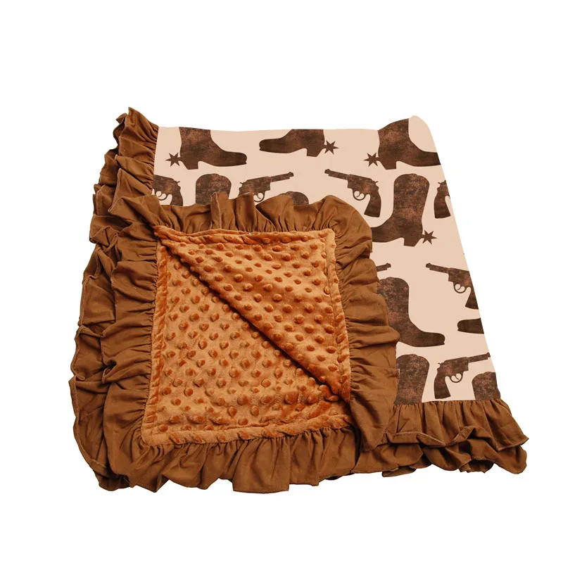 Wholesale Double Layer Baby Soft Minky Dot Receiving Blanket Velvet Plush Reversible Blanket for Newborns and Toddlers - Image 4