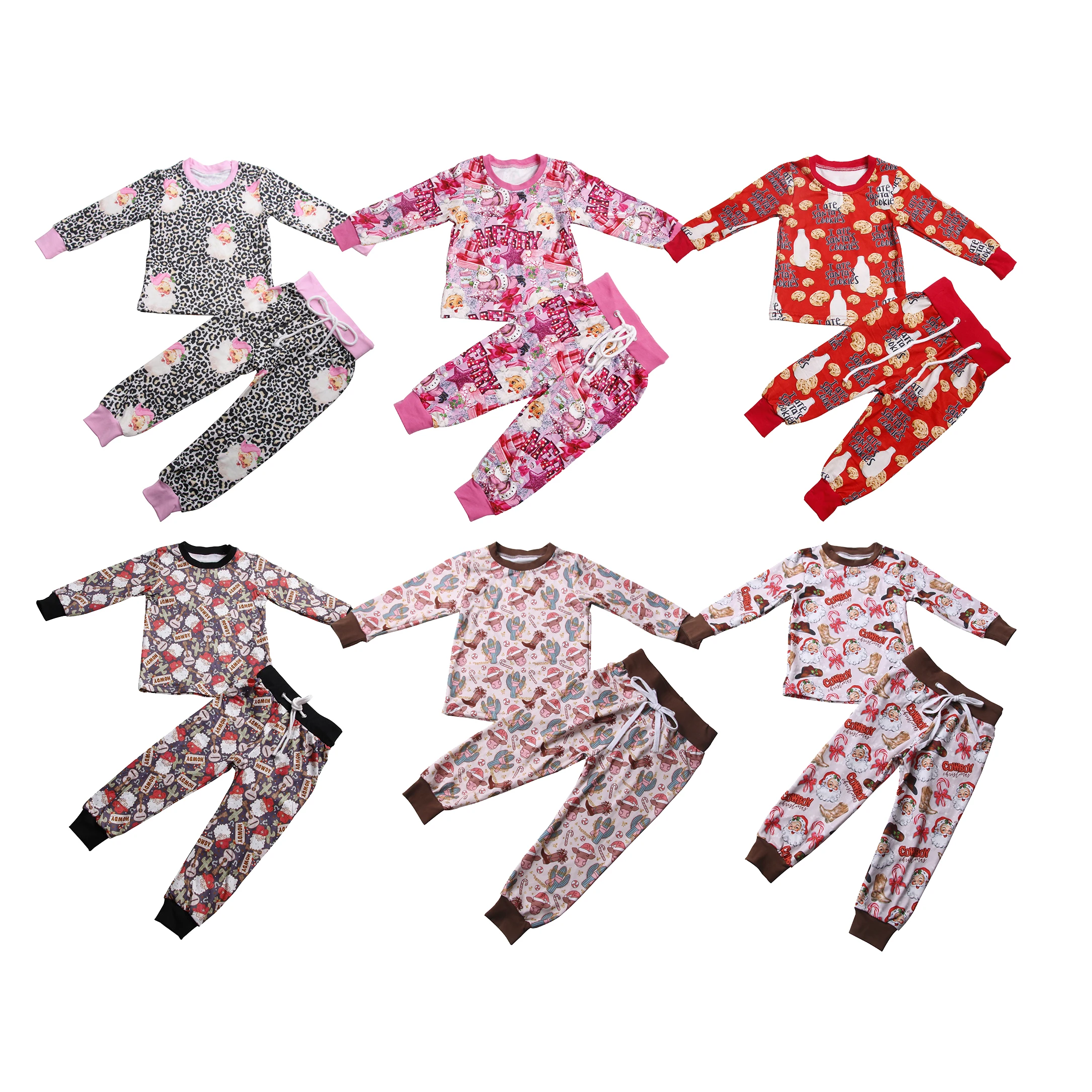 Kids Tracksuits Set Baby Clothing Christmas Gift Set Toddle Prints Pajamas Long Sleeve Baby Boys Clothes Sets
