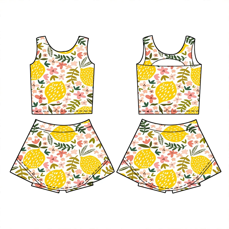 High-quality Girls' Sports Clothing with Stretch and Quick-drying Properties, Custom-designed Patterns, Girls' Yoga Clothing - Image 6