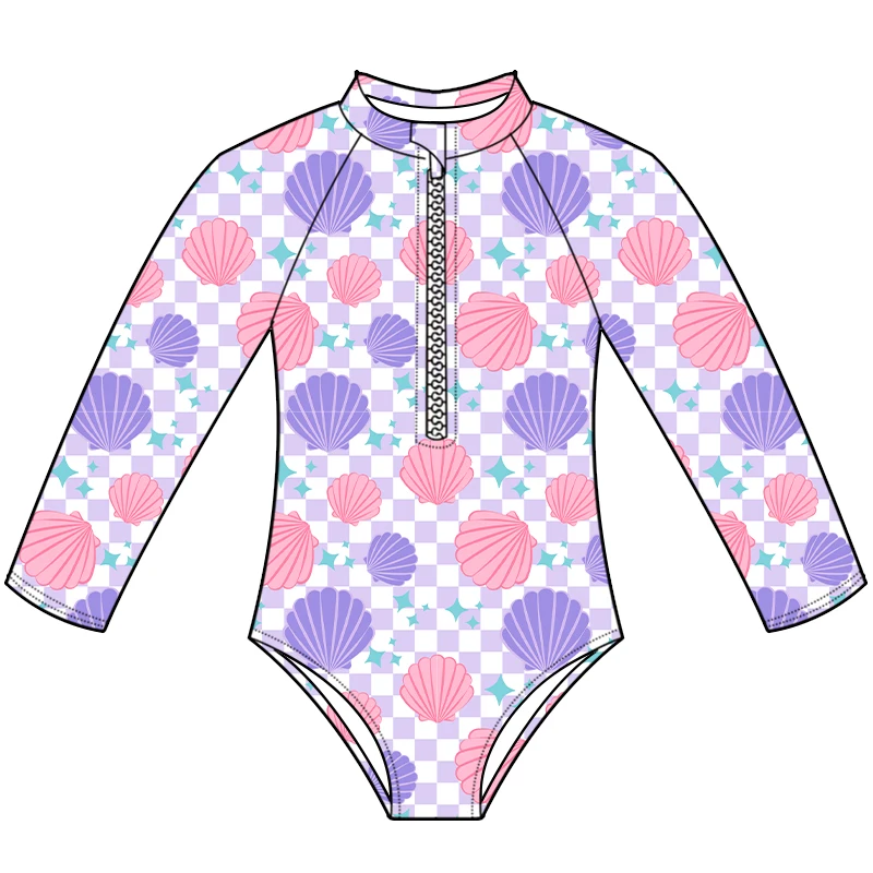 High Quality One Piece Swimsuits Quick Dry Eco-Friendly Floral Custom Design New Girls Swimwear for Kids Beachwear ODM - Image 5