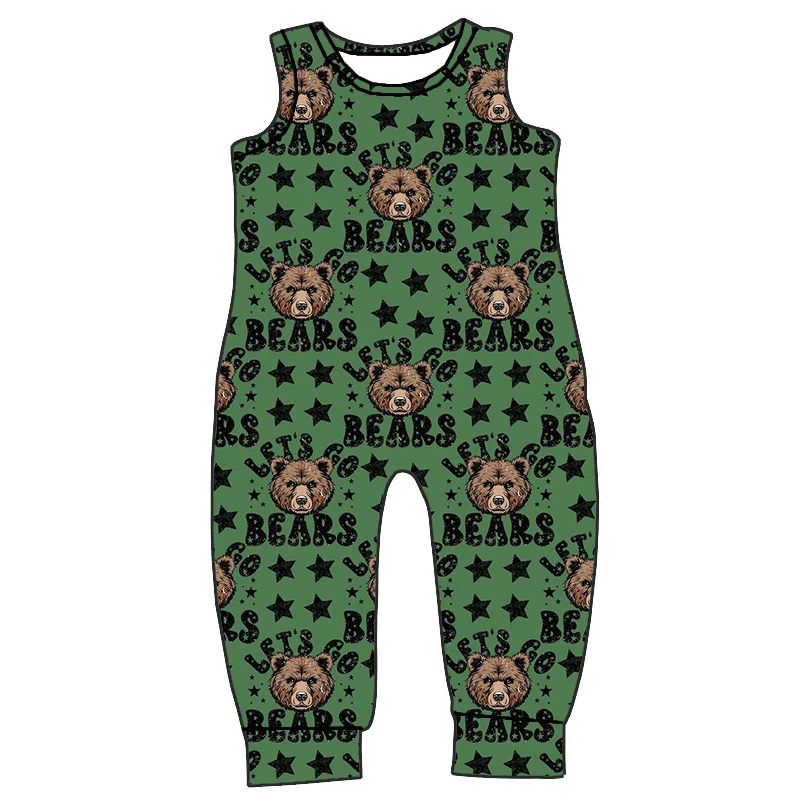 New Arrival Boys Clothing Custom Design Sleeveless Cute Style Stretchy Fabric One Piece tank Boys Romper - Image 3