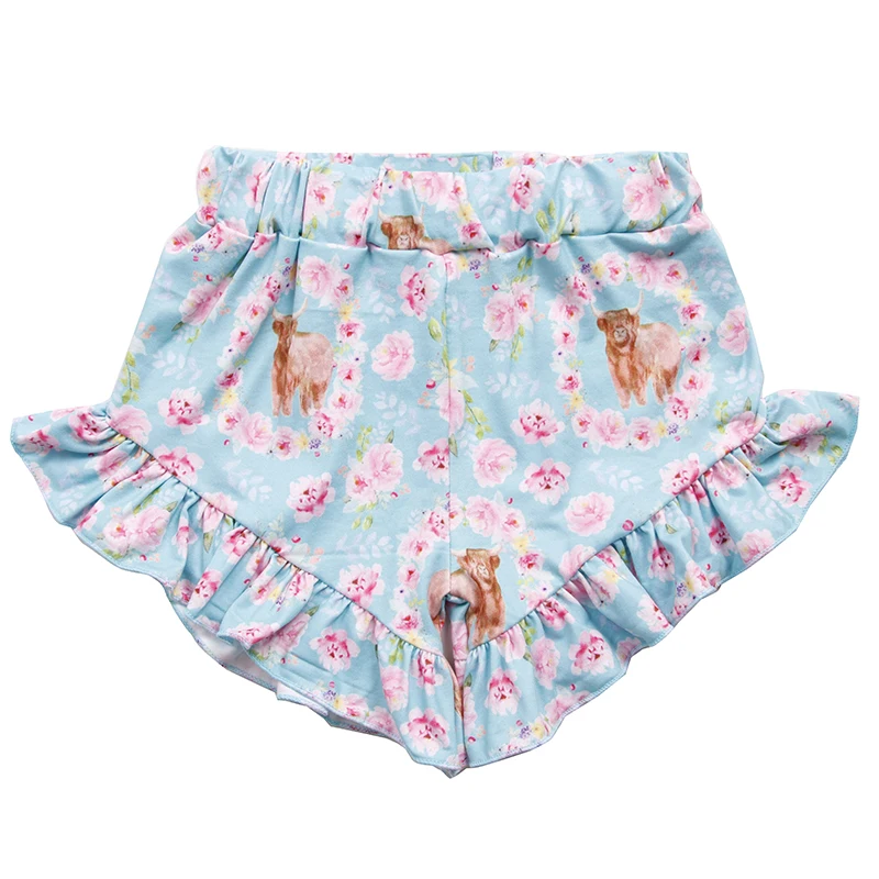 New Arrival Girl Ruffle Shorts Milk Silk Soft Fabric Custom Print Kids High Waist Casual Wear Short Summer Children Clothes - Image 2