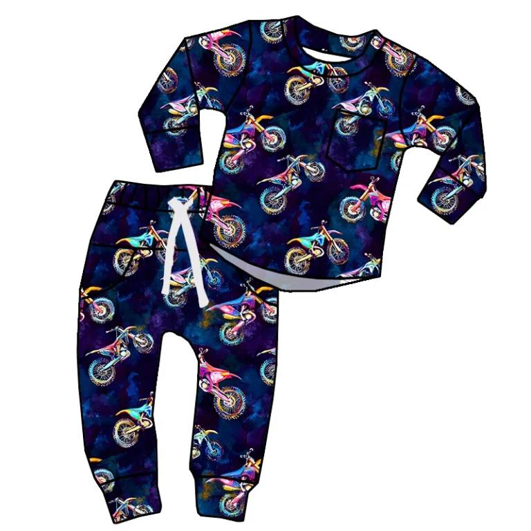 Bespoke Wholesale Products Customized Printing Bamboo Pajamas Dress Wholesale Summer Famil