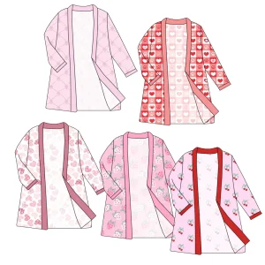 High-quality Valentine's Day Custom-pattern Children's Pajamas, Available in Extra-large Size for Comfortable Sleepwear.