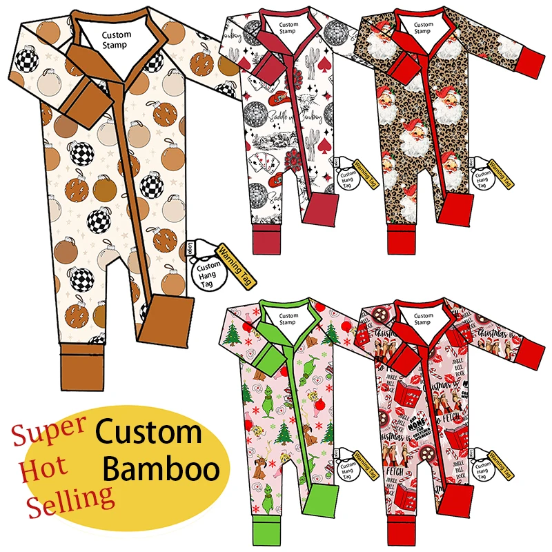 Hot Selling Children Clothing Baby Bamboo Jammies Custom Printed Bamboo Fiber Fabric Soft Home Wear Two Pieces Kids Pjs Sets - Image 3