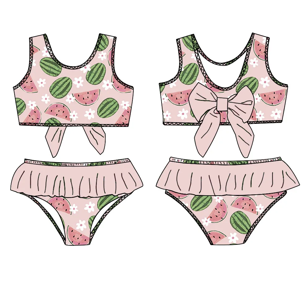 Customized Toddler Girl's Casual Swimwear Kids Swimsuit with Printed Flower Custom Baby Girl Swimwear Clothes - Image 4