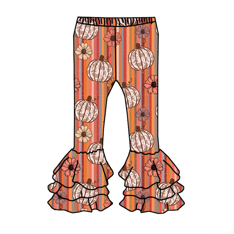 Hot Selling Children Girls Long Pants Fall Kids Soft Leggings Halloween Custom Lovely Girls Ice Leggings - Image 2