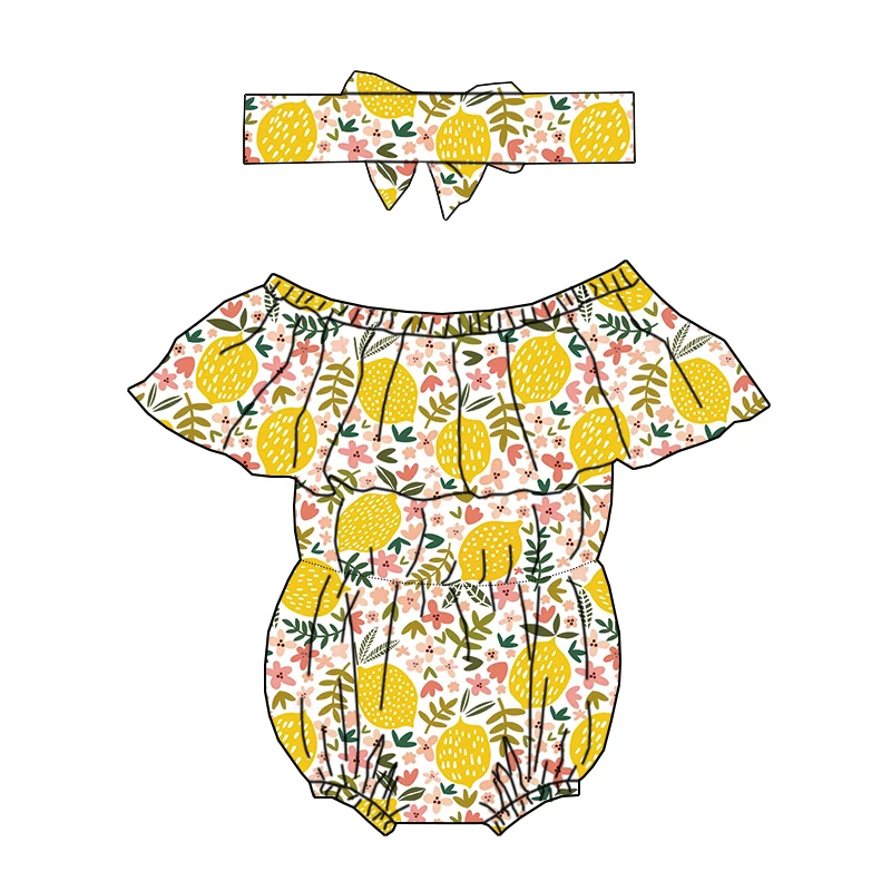 Premium Children's Summer Lace Jumpsuits and Custom-made Bow Hair Bands with Cute and Comfortable Patterns Children's Jumpsuits - Image 6