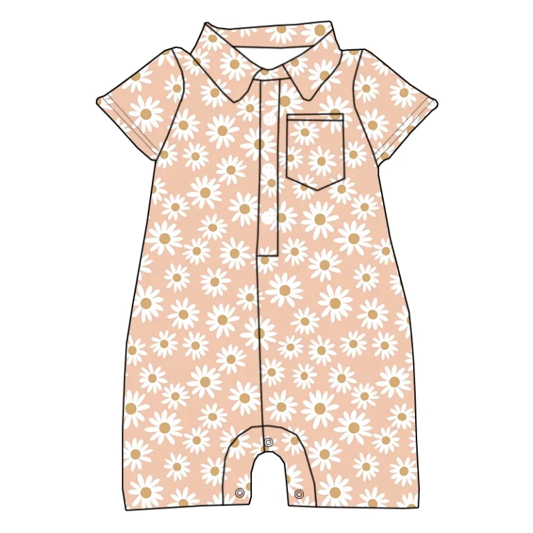 Bulk Wholesale Wholesale 2 Pcs Organic Cotton Baby Girl Jumpsuit Rompers Shorts Newborn Ba