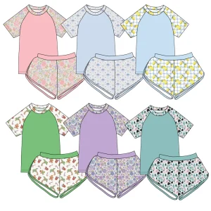 Newly Arrived Summer Girls' Custom-made Swimming Suit Sets for Beach and Leisure, with Built-in Sun protection for Children.