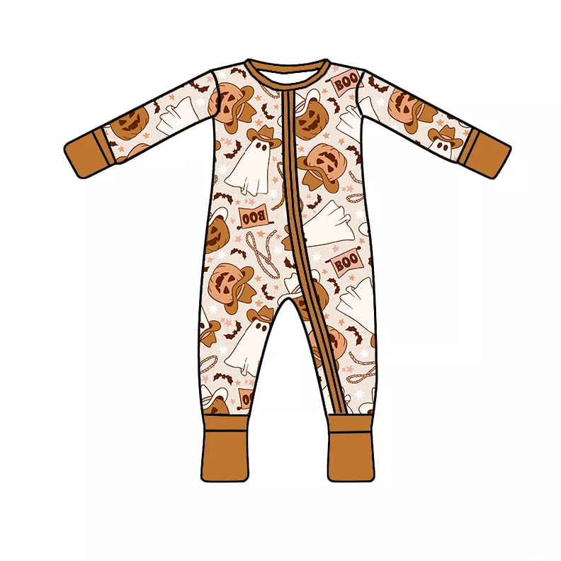 Adorable baby in custom bamboo pajamas, showcasing eco-friendly, soft wholesale options ideal for B2B retailers seeking sustainable babywear.