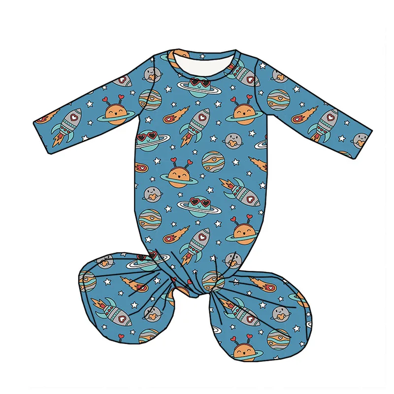 New Arrival Infant Baby Sleeping Bag Long Sleeves Baby Girls Swaddle Wrap Sleep Knot Gown - Image 3