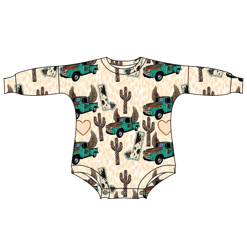 2023 Western Loose Style Newborn Baby One Piece Romper Long Sleeve Soft Milk Silk Fabric Autumn Girl Leotard Jumpsuit - Image 6