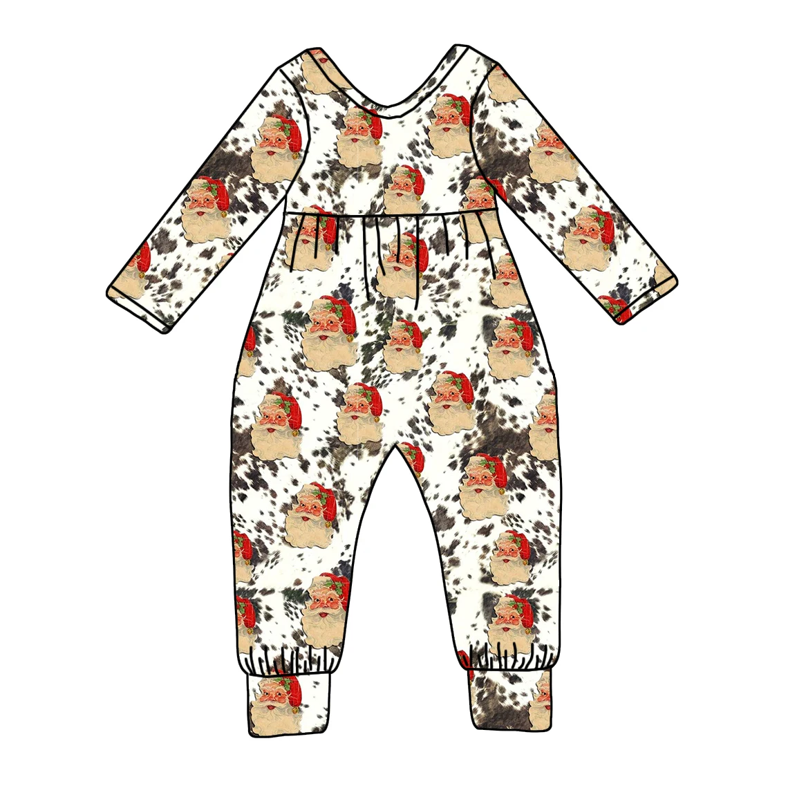 New Arrival Kids Clothing One Piece Jumpsuit Infant Christmas Custom Printed Long Baby Romper - Image 5
