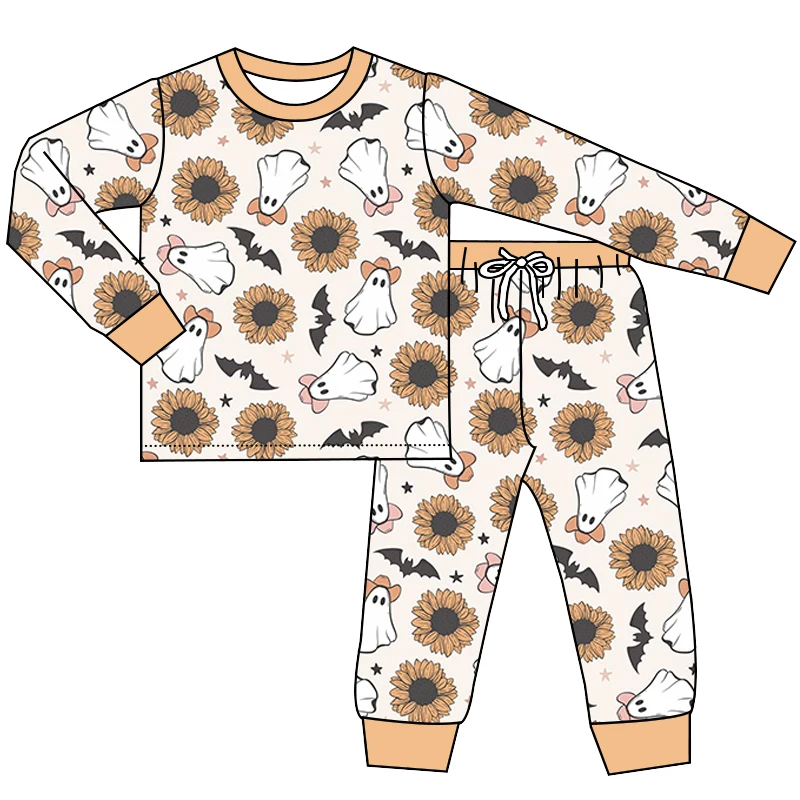 Hot Sale Autumn Halloween Christmas Print Kids Girl Boy Long Sleeve Pajamas 2 PCS Milk Silk Baby Sleep Wear Outfits - Image 6