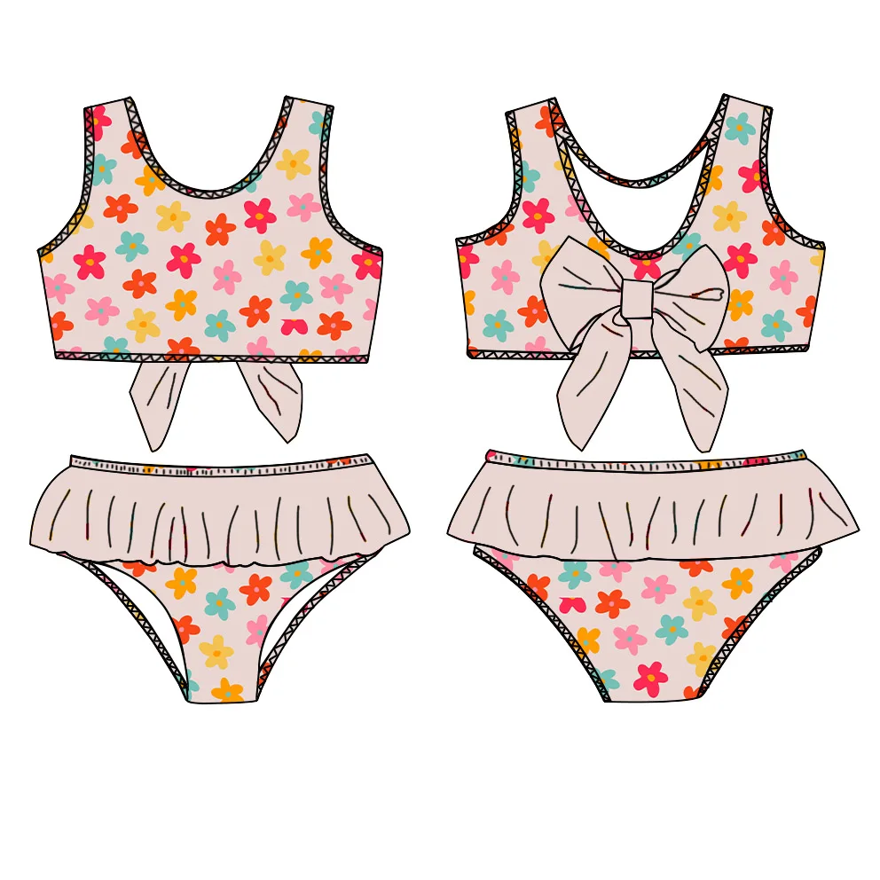 OEM Custom Design Sportswear for Kids Toddlers Cute Summer Casual Style Plus Size Swimwear for Girls Age Group Children Print - Image 4