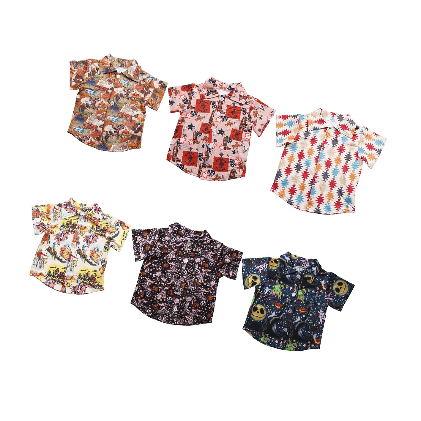 Children's Clothing Halloween Costume Design Kids Boy Girl Clothing Sets Top Bell Bottom Romper Shirts Shorts Pants - Image 6