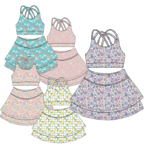 Best-selling Summer Lace-up Girls' Outfit Made of Comfortable Stretch Yoga Fabric - Girls' Sports Outfit