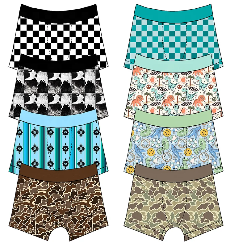 New Arrival Kids Clothing 0-16 Years Custom Printing Soft Fabric Kids Underwear Stretchy Fabric Boys Boxer Shorts