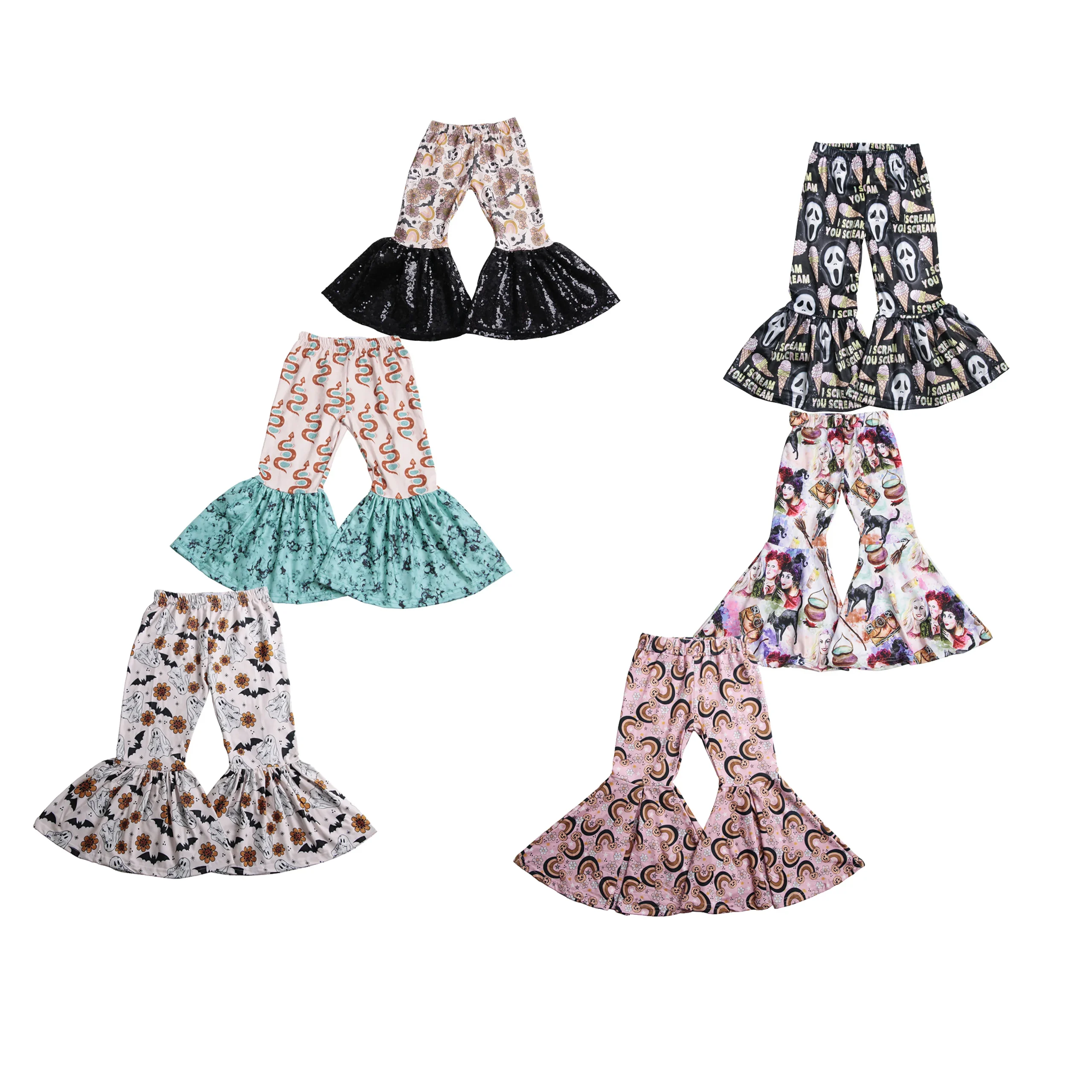 Children's Clothing Halloween Costume Design Kids Boy Girl Clothing Sets Top Bell Bottom Romper Shirts Shorts Pants - Image 5