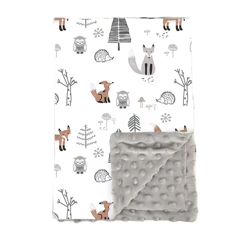 Cheap Factory Price Children Blanket Fuzz Fabric Cartoon Pattern Keep Warm Travel Rest Blanket - Image 3