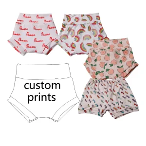 Factory Custom Printed Baby Shorts for Kids Unisex Summer Comfort Fabric Boutique Shorts for Newborns
