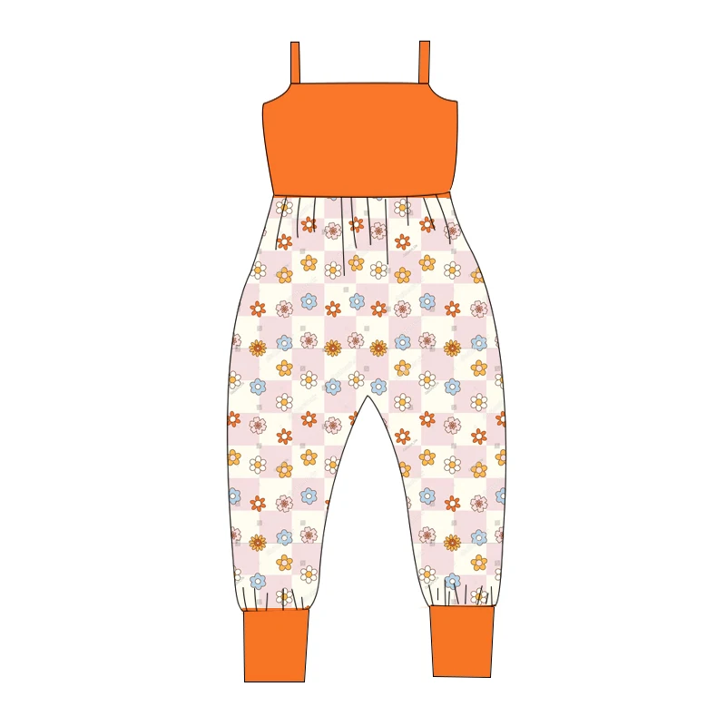 Tank Top Kids Jumpsuits Custom Printings Spring Summer Clothing Soft Cotton Fabric Children Jumpsuit - Image 5