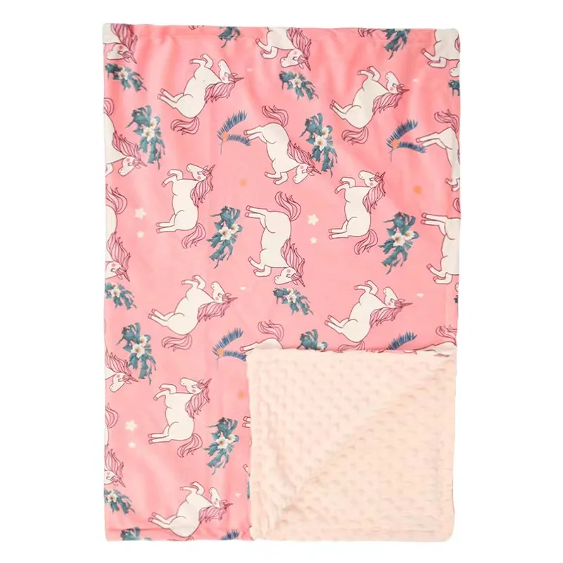 Cheap Factory Price Children Blanket Fuzz Fabric Cartoon Pattern Keep Warm Travel Rest Blanket - Image 2