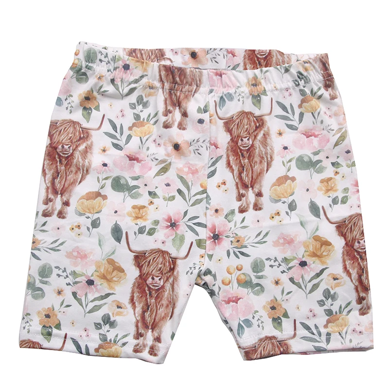 OEM Custom Fabric Print Summer Baby Short Pants Tight Style Girl Casual Wear Cute Kids Biker Shorts - Image 4