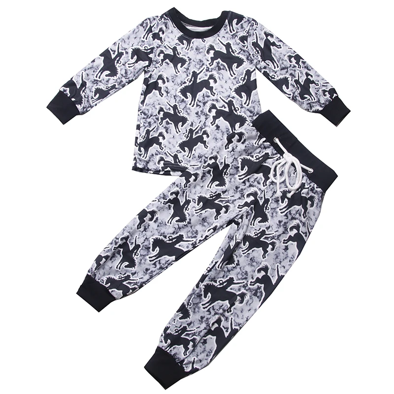 2023 Milk Silk Fabric Boy Girl Sleep Wear Kids Long Sleeve Long Pant 2 Pieces Outfits Fall Winter Baby Pajamas - Image 6