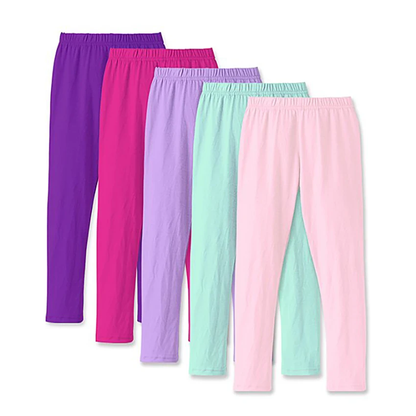 New Arrival Fashion Solid Colors Pencil Pants Cute Kids Leggings Casual Trousers Baby Girls Pants Girls Tight Leggings