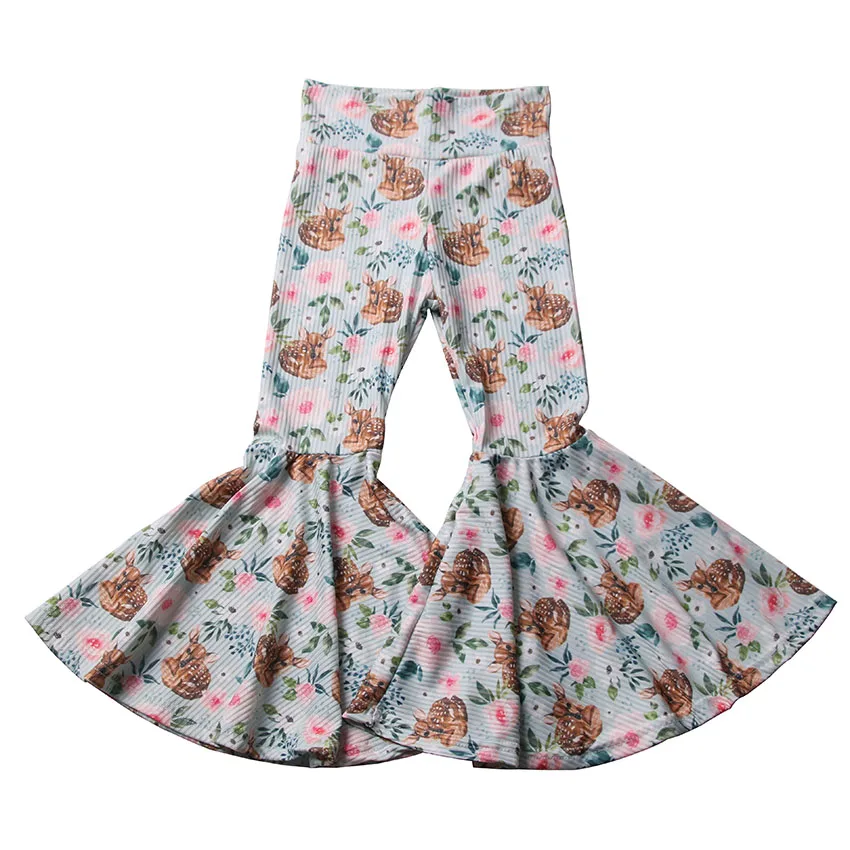 Popular Children Clothing Personalized Pants for Girls Plus Size Toddler Flare Leggings Ribbed Fabric Kids Trousers Bell Bottom - Image 4