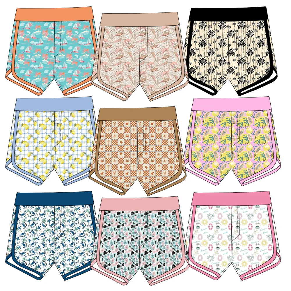 Summer Custom-patterned Children's Shorts with Wide Waist and Fringe Design, Comfortable and Breathable Children's Shorts