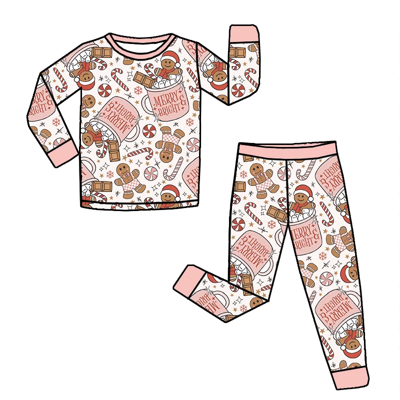 Adorable toddler girl pajamas in soft, high-quality fabric, perfect for B2B wholesale buyers seeking stylish and comfortable kids' sleepwear.