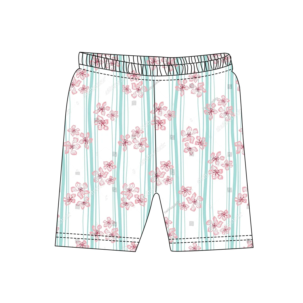 Custom Fabric Print Summer Baby Short Pants Tight Style Girl Casual Wear Cute Kids Biker Shorts - Image 3